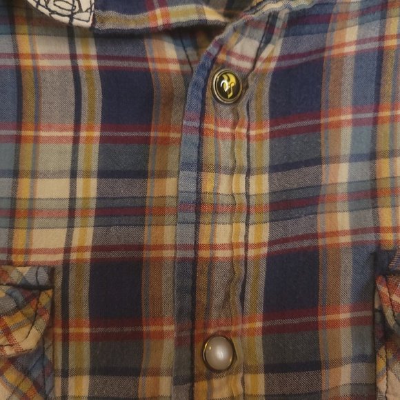 Mambo Australia Mens Shirt Western Pearl Snap Long Sleeve Pockets Plaid Multi XL - Picture 9 of 13